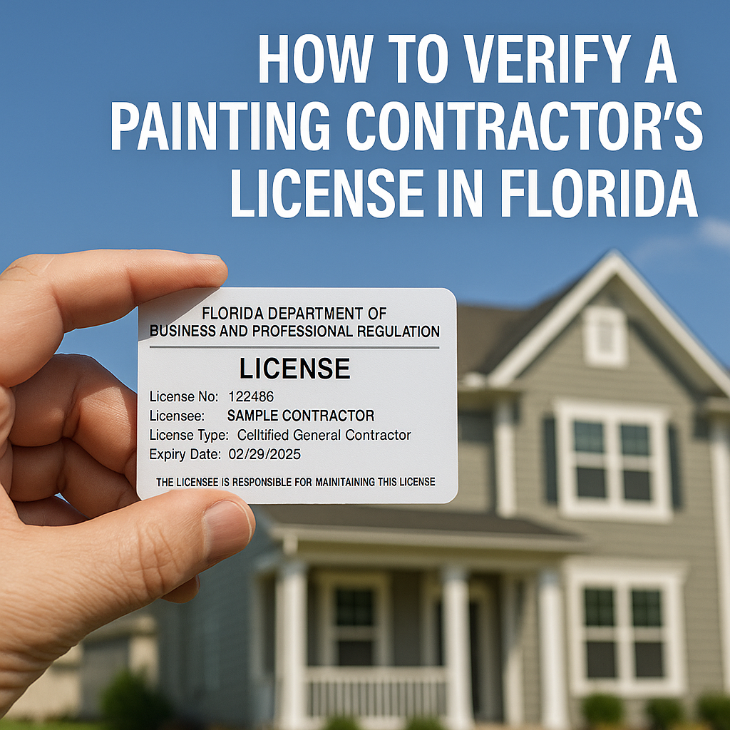 How to Verify a Painting Contractor’s License in Florida (2025 Guide)