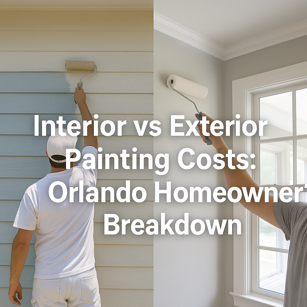 Interior vs Exterior Painting Costs: Orlando Homeowner’s Breakdown (2025 Guide)